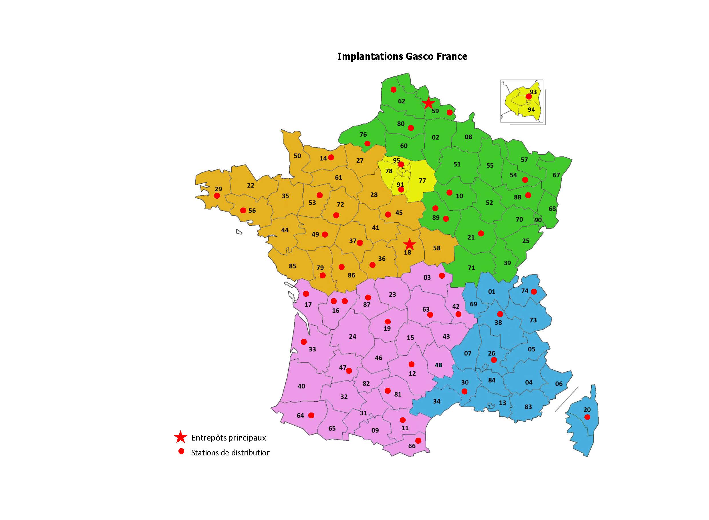 carte stations de distribution